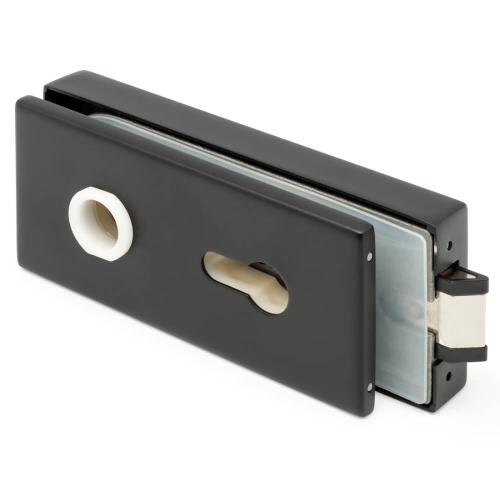 Rectangular Lock Body without Handles or Cylinder - Black