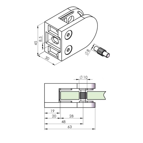 Stainless Steel Glass Balustrade Bracket