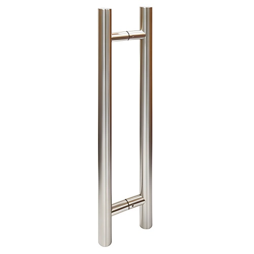 Polished T-Bar Handles for Glass Door