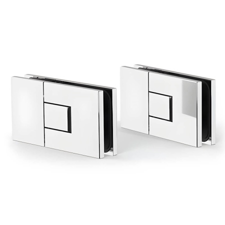 Prime Glass Door Hinge Set - Glass-to-Glass 180