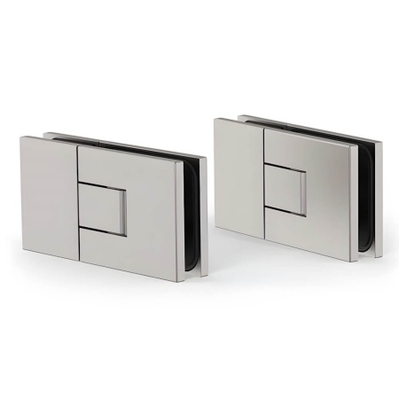 Prime Glass Door Hinge Set - Glass-to-Glass 180